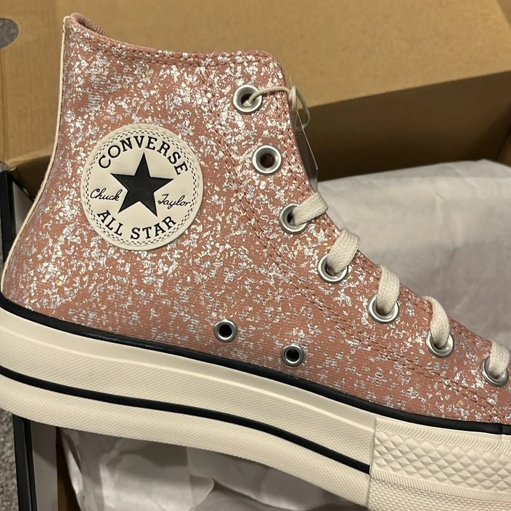 Glitter platform high top converse - Picture 3 of 6